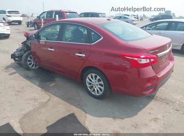 3N1AB7AP2KY362006 2019 NISSAN SENTRA Red Trasero izquierdo
