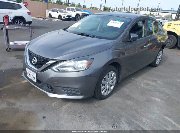 3N1AB7AP2KY388394 2019 NISSAN SENTRA Gray წინა მარცხენა ხედი სამი მეოთხედიდან