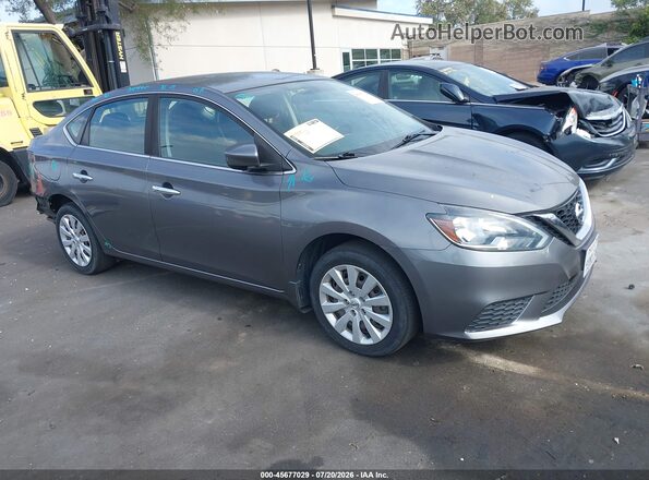 3N1AB7AP2KY388394 2019 NISSAN SENTRA Gray სალონის 360-გრადუსიანი ხედი