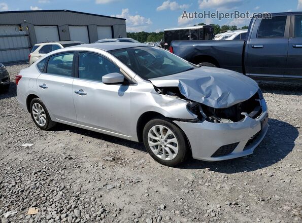 3N1AB7AP2KY395233 2019 NISSAN SENTRA Silver წინა მარჯვენა
