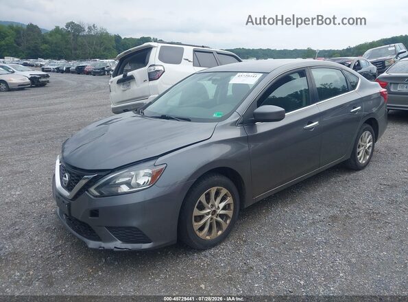 3N1AB7AP2KY399038 2019 NISSAN SENTRA Серый Передняя левая четверть