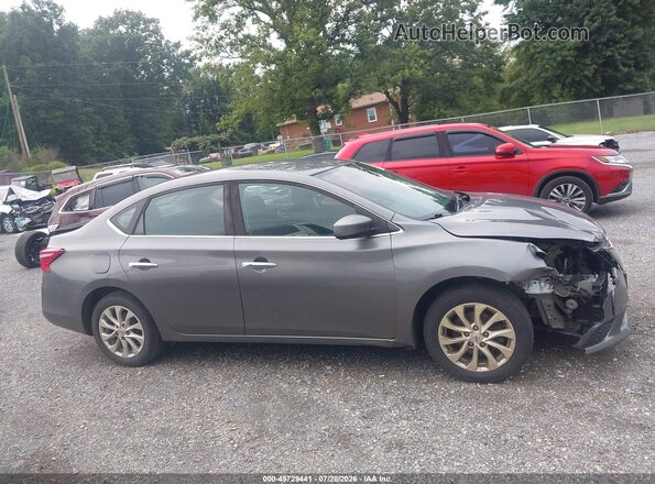 3N1AB7AP2KY399038 2019 NISSAN SENTRA Серый Панорамный вид салона 360°