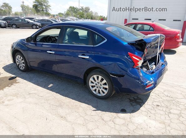 3N1AB7AP2KY409406 2019 NISSAN SENTRA Blue Trasero izquierdo