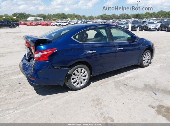3N1AB7AP2KY409406 2019 NISSAN SENTRA Blue Trasero derecho
