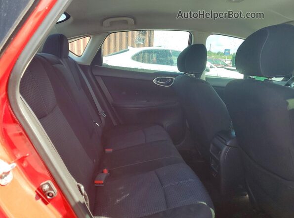 3N1AB7AP2KY422107 2019 NISSAN SENTRA Red Rear seats view