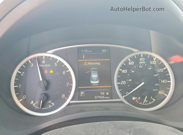 3N1AB7AP2KY422107 2019 NISSAN SENTRA Red Instrument cluster view