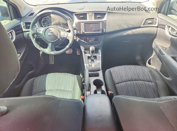 3N1AB7AP2KY424004 2019 NISSAN SENTRA Blue Вид панелі приладів