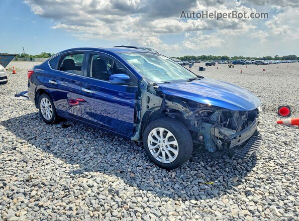3N1AB7AP2KY424004 2019 NISSAN SENTRA Blue Передня права чверть