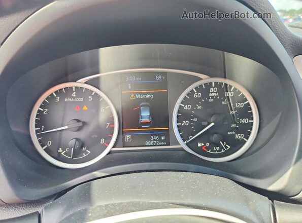3N1AB7AP2KY424004 2019 NISSAN SENTRA Blue Вид щитка приладів
