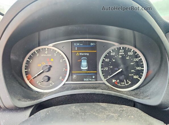 3N1AB7AP2KY443510 2019 NISSAN SENTRA Silver Instrument cluster view