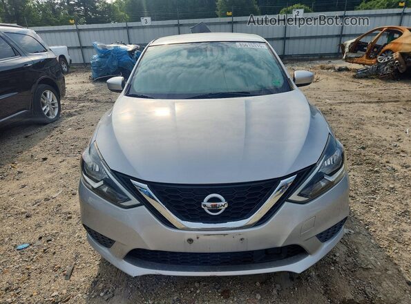 3N1AB7AP2KY443510 2019 NISSAN SENTRA Silver Front view