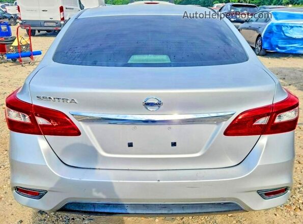 3N1AB7AP2KY443510 2019 NISSAN SENTRA Silver Rear view