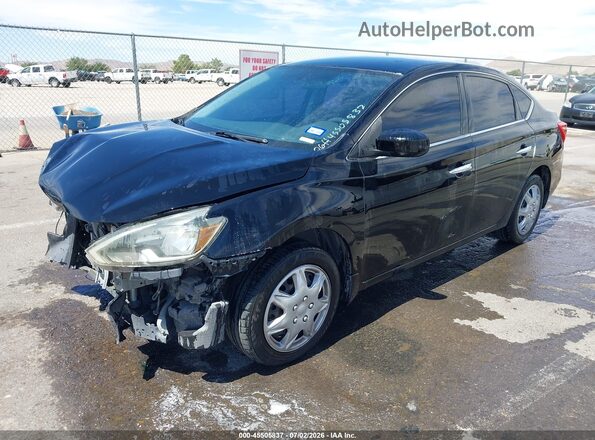 3N1AB7AP2KY443829 2019 NISSAN SENTRA Black Передня ліва чверть