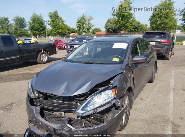 3N1AB7AP2KY455463 2019 NISSAN SENTRA Gray Przód lewy