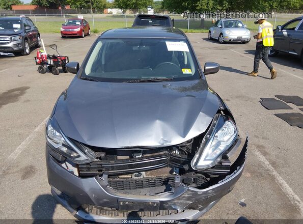 3N1AB7AP2KY455463 2019 NISSAN SENTRA Gray Widok zestawu wskaźników
