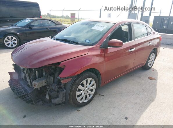 3N1AB7AP3GY210498 2016 NISSAN SENTRA Red წინა მარცხენა ხედი სამი მეოთხედიდან