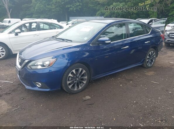 3N1AB7AP3GY314747 2016 NISSAN SENTRA Синий Передняя левая четверть