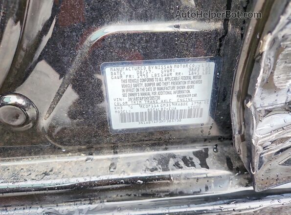3N1AB7AP3HY385738 2017 NISSAN SENTRA Black Շարժիչի բաժամունքի տեսք