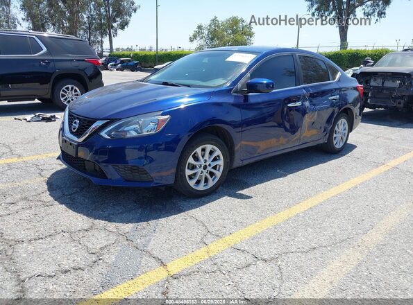 3N1AB7AP3JY249163 2018 NISSAN SENTRA Blue Przód lewy