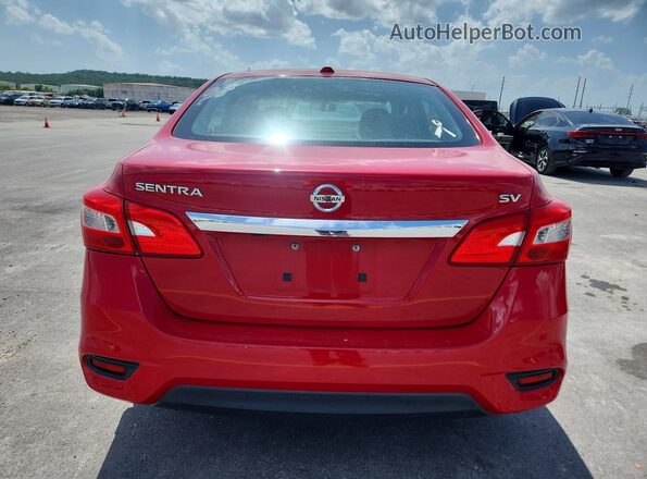3N1AB7AP3JY259062 2018 NISSAN SENTRA Red Rear view
