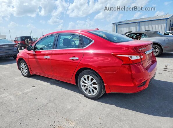 3N1AB7AP3JY259062 2018 NISSAN SENTRA Red Rear left