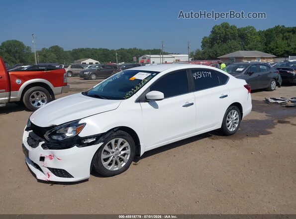 3N1AB7AP3JY308390 2018 NISSAN SENTRA White წინა მარცხენა ხედი სამი მეოთხედიდან