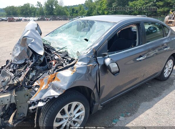 3N1AB7AP3KL605853 2019 NISSAN SENTRA Gray Widok z przodu