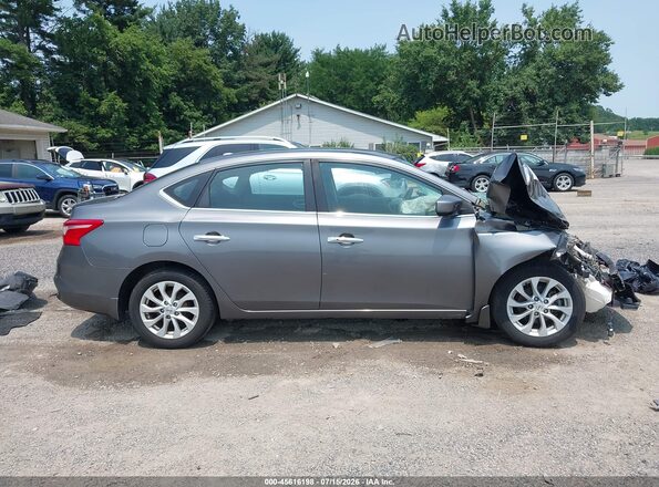 3N1AB7AP3KL605853 2019 NISSAN SENTRA Gray Widok wnętrza 360 stopni