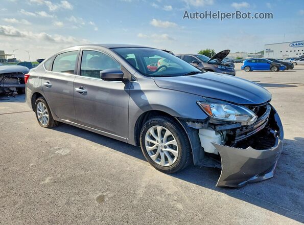 3N1AB7AP3KL616156 2019 NISSAN SENTRA Gray Przód prawy