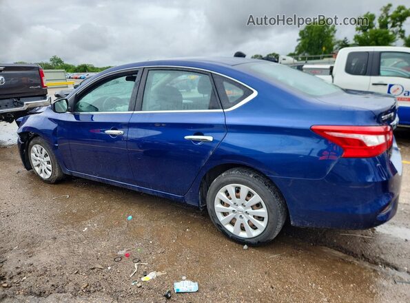 3N1AB7AP3KY249584 2019 NISSAN SENTRA Blue უკანა მარცხენა
