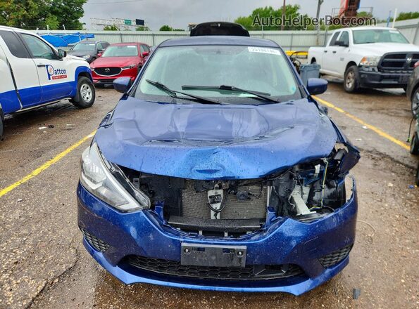 3N1AB7AP3KY249584 2019 NISSAN SENTRA Blue წინა ხედი