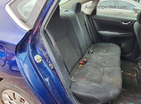 3N1AB7AP3KY249584 2019 NISSAN SENTRA Blue უკანა სავარძლების ხედი