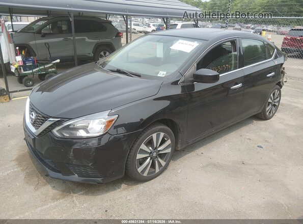 3N1AB7AP3KY272766 2019 NISSAN SENTRA Черный Передняя левая четверть