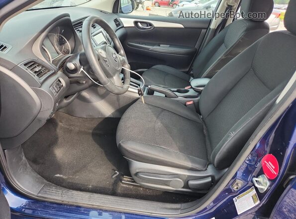 3N1AB7AP3KY278549 2019 NISSAN SENTRA Синий Вид салона спереди