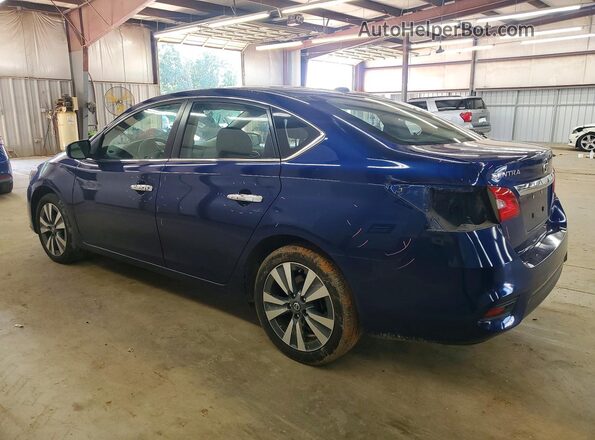 3N1AB7AP3KY296744 2019 NISSAN SENTRA Blue Trasero izquierdo