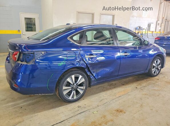 3N1AB7AP3KY296744 2019 NISSAN SENTRA Blue Trasero derecho