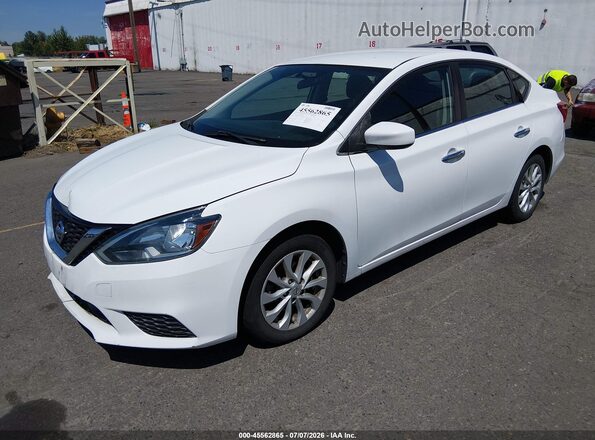 3N1AB7AP3KY299191 2019 NISSAN SENTRA White Vista tres cuartos delantera izquierda