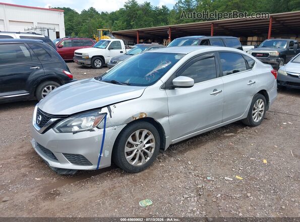 3N1AB7AP3KY334960 2019 NISSAN SENTRA Silver წინა მარცხენა ხედი სამი მეოთხედიდან