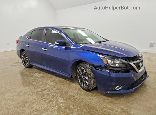 3N1AB7AP3KY336613 2019 NISSAN SENTRA Blue Przód prawy