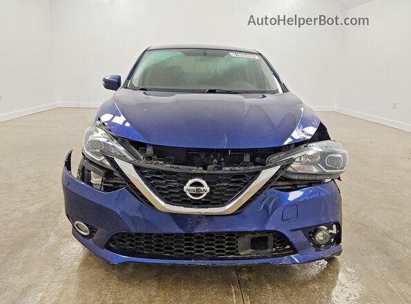 3N1AB7AP3KY336613 2019 NISSAN SENTRA Blue Widok z przodu
