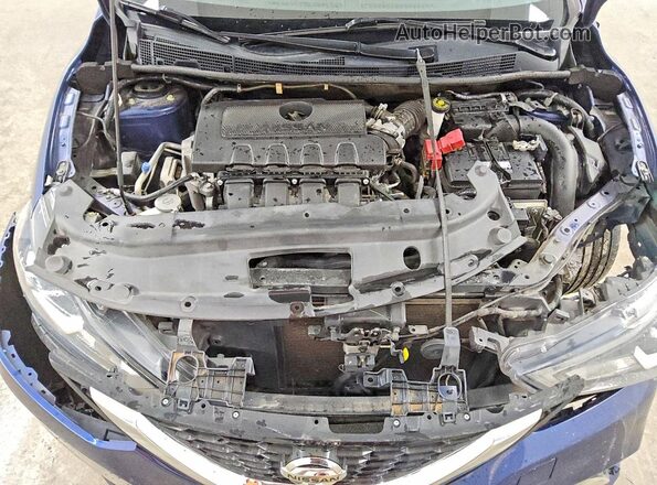 3N1AB7AP3KY336613 2019 NISSAN SENTRA Blue Widok wnętrza z tyłu
