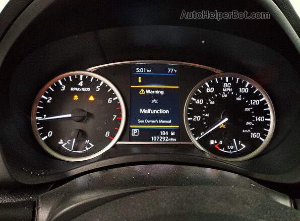 3N1AB7AP3KY336613 2019 NISSAN SENTRA Blue Widok zestawu wskaźników