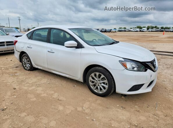 3N1AB7AP3KY361298 2019 NISSAN SENTRA Белый Передняя правая четверть