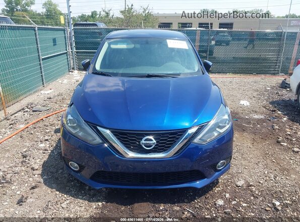 3N1AB7AP3KY368011 2019 NISSAN SENTRA Blue Widok zestawu wskaźników