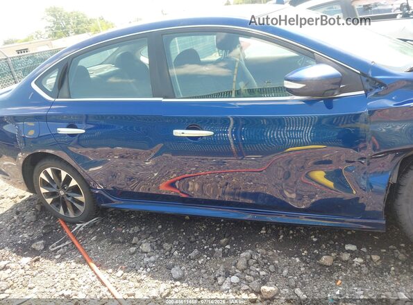 3N1AB7AP3KY368011 2019 NISSAN SENTRA Blue Widok wnętrza z tyłu