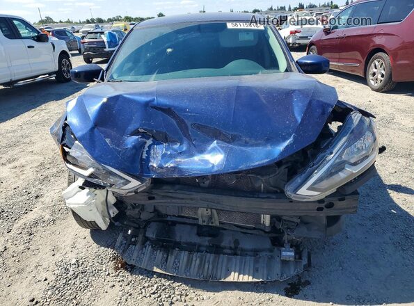 3N1AB7AP3KY371359 2019 NISSAN SENTRA Blue Դիմացի տեսք