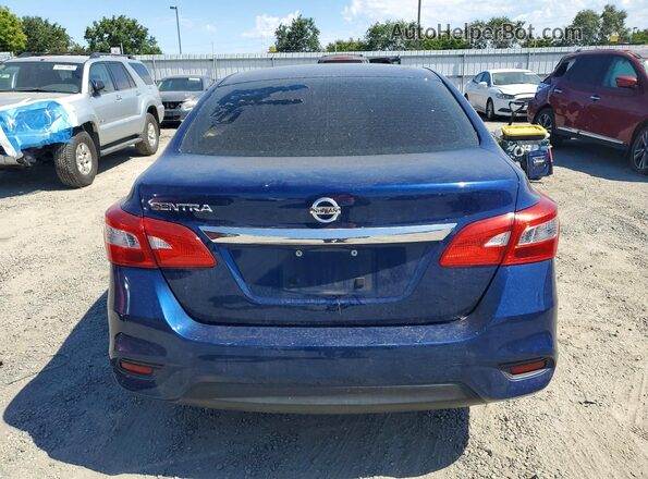 3N1AB7AP3KY371359 2019 NISSAN SENTRA Blue Հետևի տեսք