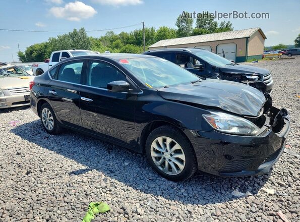 3N1AB7AP3KY403677 2019 NISSAN SENTRA Black Delantero derecho