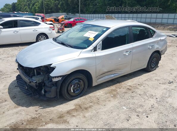 3N1AB7AP3KY406515 2019 NISSAN SENTRA Серебряный Передняя левая четверть