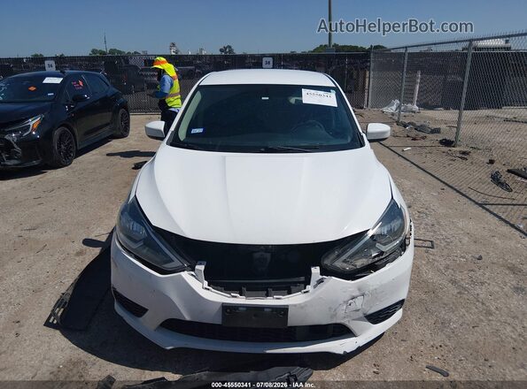 3N1AB7AP3KY410256 2019 NISSAN SENTRA White Widok zestawu wskaźników
